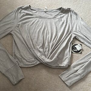 Free People Twist-Front Long Sleeve Top!